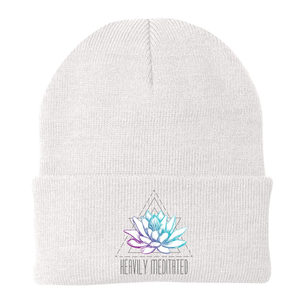 Heavily Meditated Lotus Minimalist Meditation Spiritual Gift Beanie