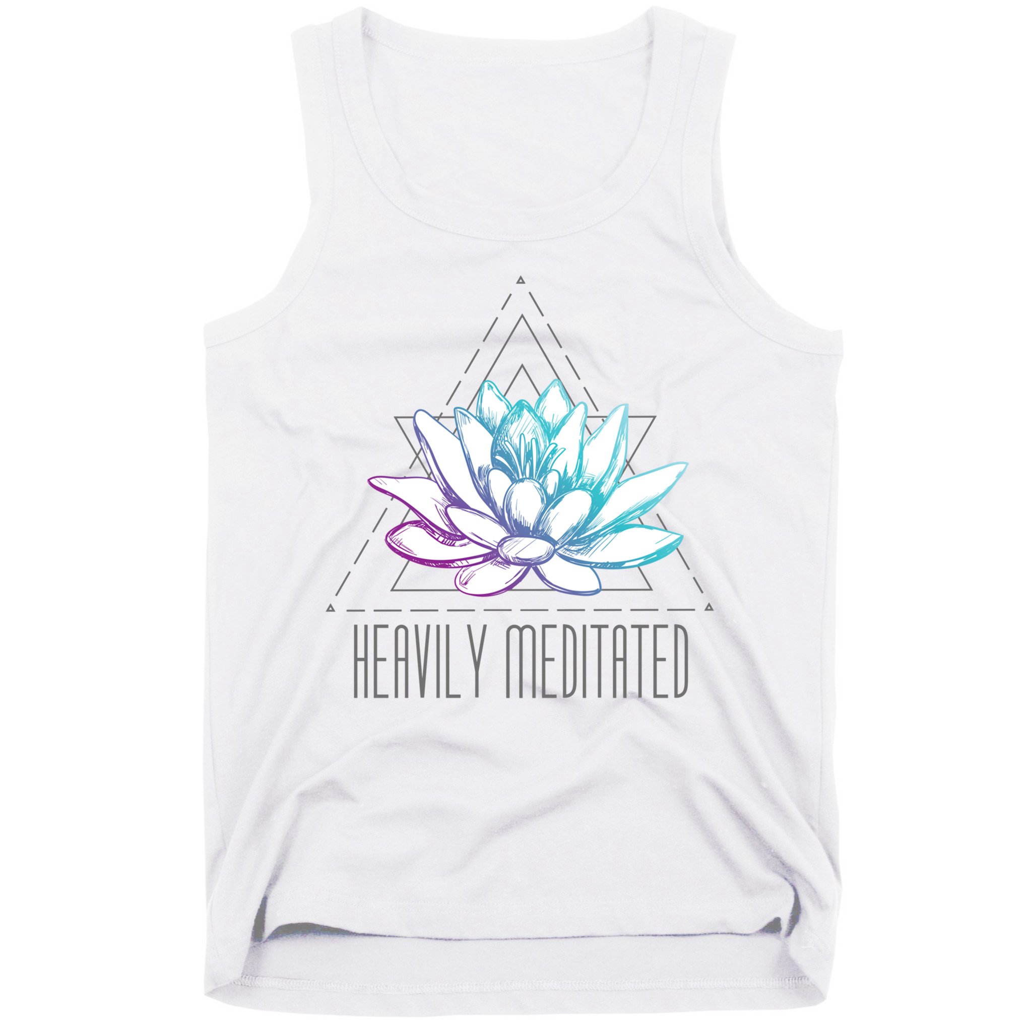 Heavily Meditated Lotus Minimalist Meditation Spiritual Gift Tank Top