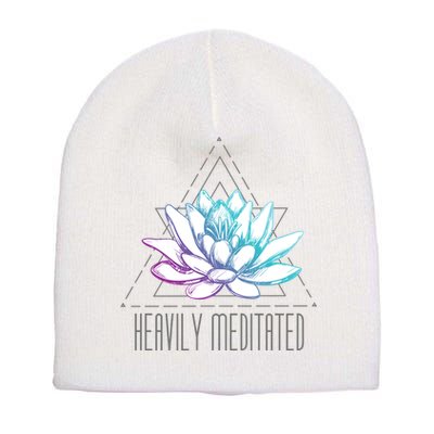 Heavily Meditated Lotus Minimalist Meditation Spiritual Gift Short Acrylic Beanie