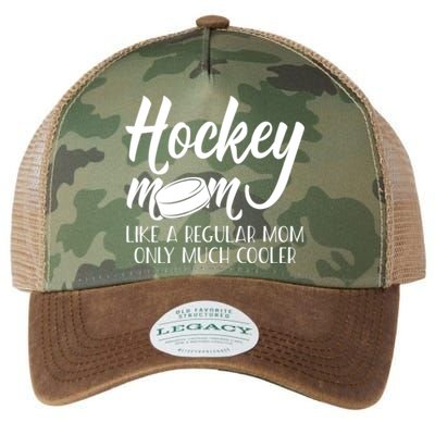 Hockey Mom Like A Regular Mom Much Cooler Hockey Mom Gift Legacy Tie Dye Trucker Hat