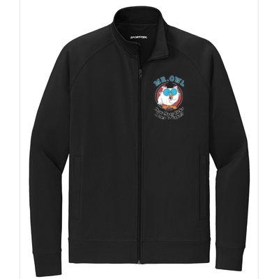 How Many Licks Does It Take Funny Owl Sarcastic Stretch Full-Zip Cadet Jacket