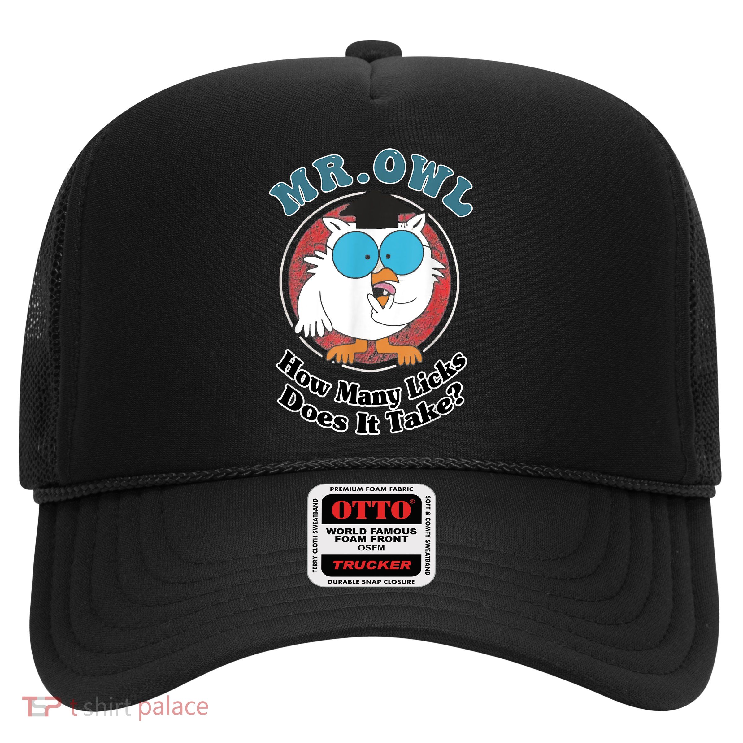 How Many Licks Does It Take Funny Owl Sarcastic Trucker Hat