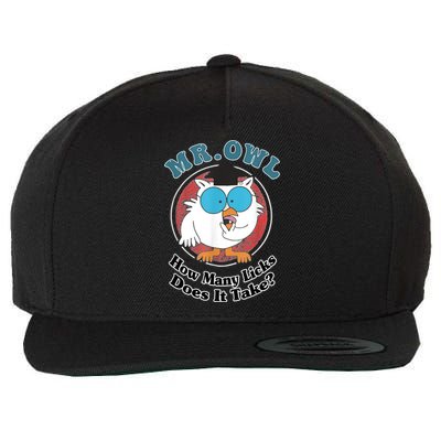 How Many Licks Does It Take Funny Owl Sarcastic Wool Snapback Cap