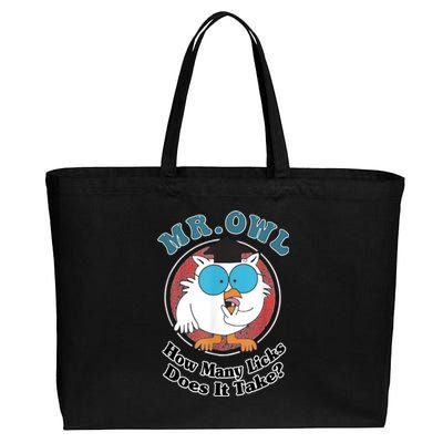 How Many Licks Does It Take Funny Owl Sarcastic Cotton Canvas Jumbo Tote