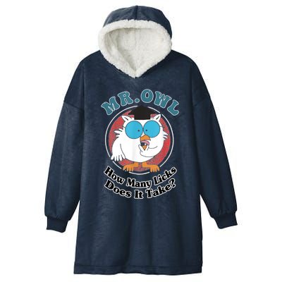 How Many Licks Does It Take Funny Owl Sarcastic Hooded Wearable Blanket