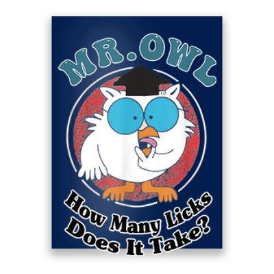 How Many Licks Does It Take Funny Owl Sarcastic Poster