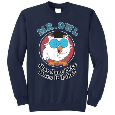 How Many Licks Does It Take Funny Owl Sarcastic Tall Sweatshirt