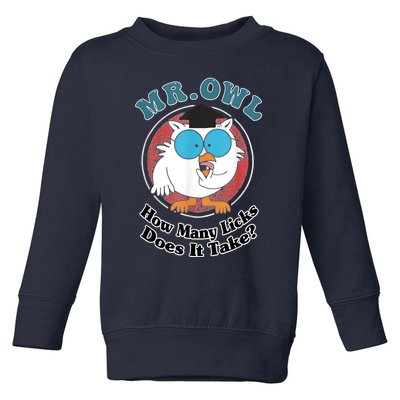 How Many Licks Does It Take Funny Owl Sarcastic Toddler Sweatshirt