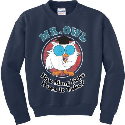 How Many Licks Does It Take Funny Owl Sarcastic Kids Sweatshirt