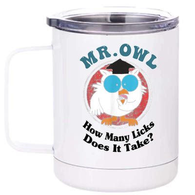 How Many Licks Does It Take Funny Owl Sarcastic 12 oz Stainless Steel Tumbler Cup