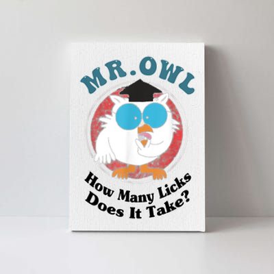 How Many Licks Does It Take Funny Owl Sarcastic Canvas