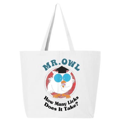 How Many Licks Does It Take Funny Owl Sarcastic 25L Jumbo Tote