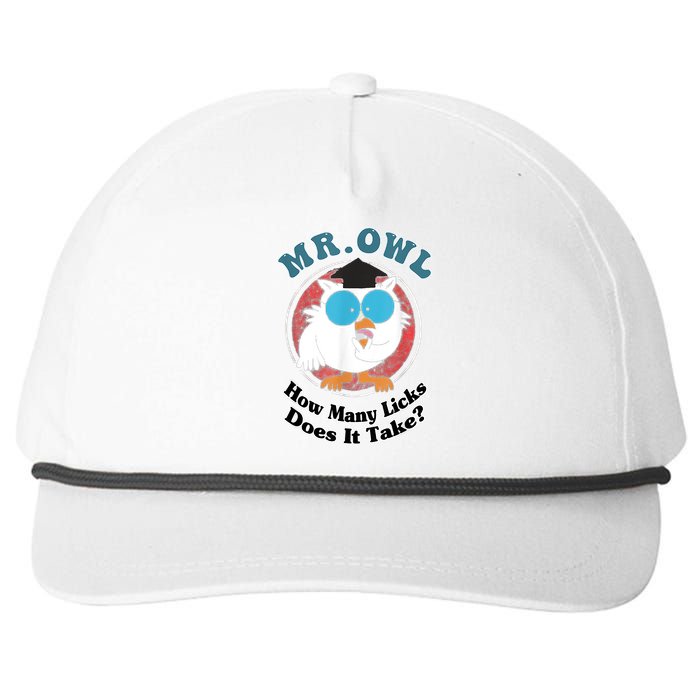 How Many Licks Does It Take Funny Owl Sarcastic Snapback Five-Panel Rope Hat