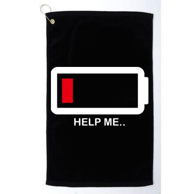 Help Me Low Battery Golf Towel