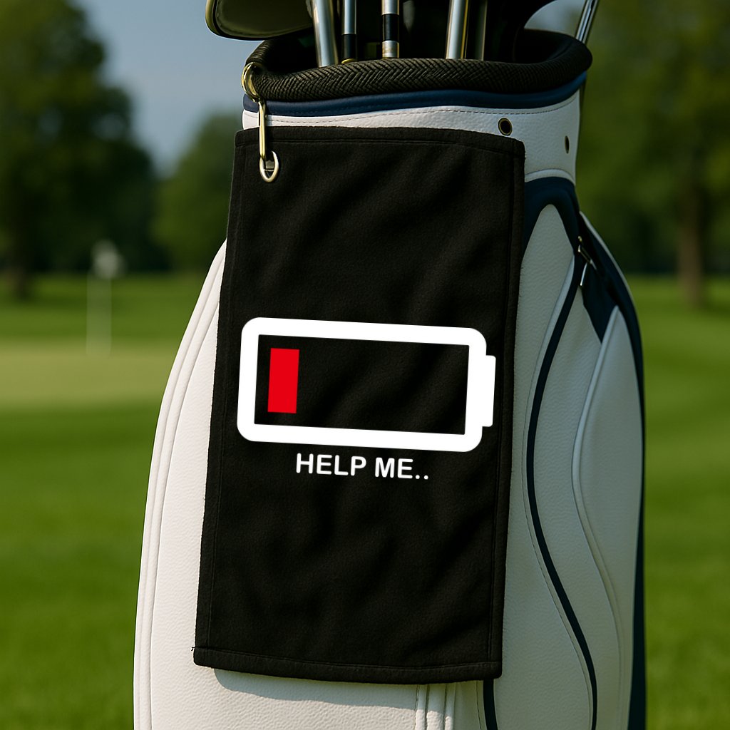 Help Me Low Battery Golf Towel