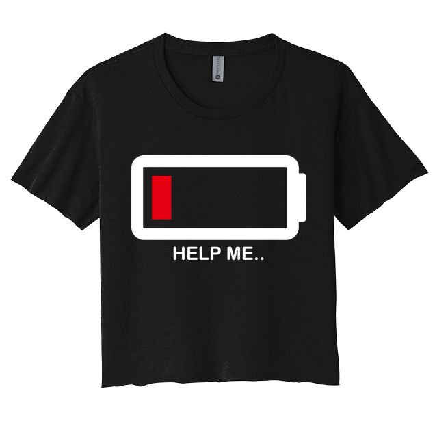 Help Me Low Battery Crop Top