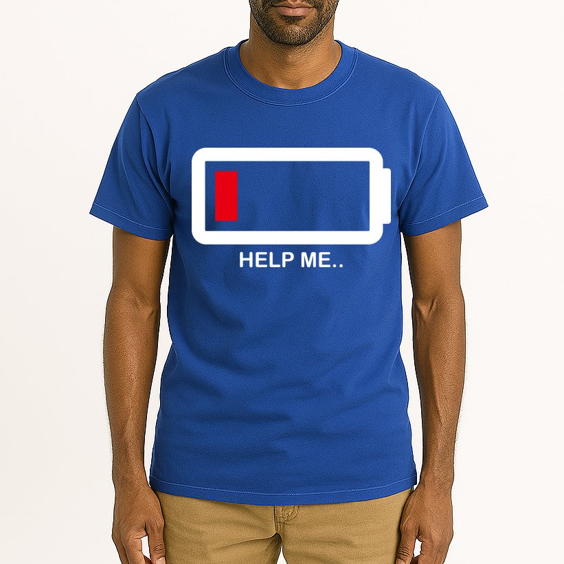 Help Me Low Battery Tall T-Shirt