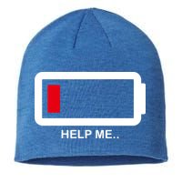 Help Me Low Battery Sustainable Beanie