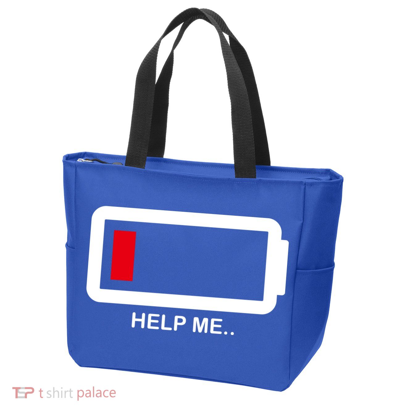Help Me Low Battery Zip Tote Bag