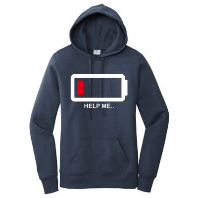 Help Me Low Battery Women's Pullover Hoodie