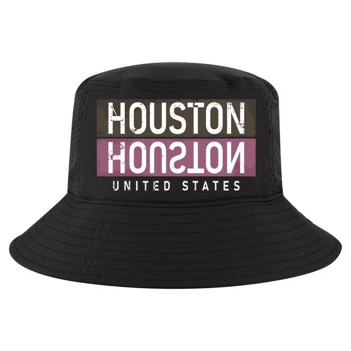 Houston Mirrored Logo Cool Comfort Performance Bucket Hat