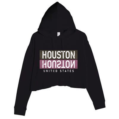 Houston Mirrored Logo Crop Fleece Hoodie