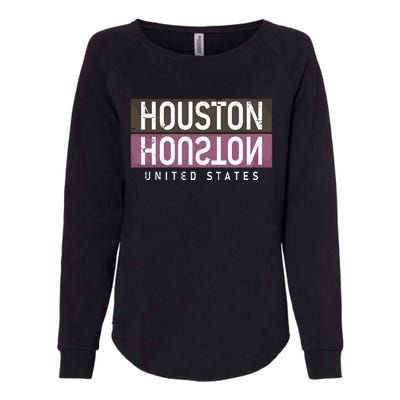 Houston Mirrored Logo Womens California Wash Sweatshirt