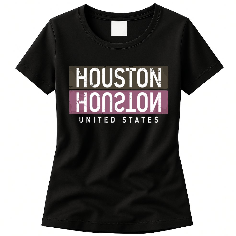 Houston Mirrored Logo Womens T-Shirt