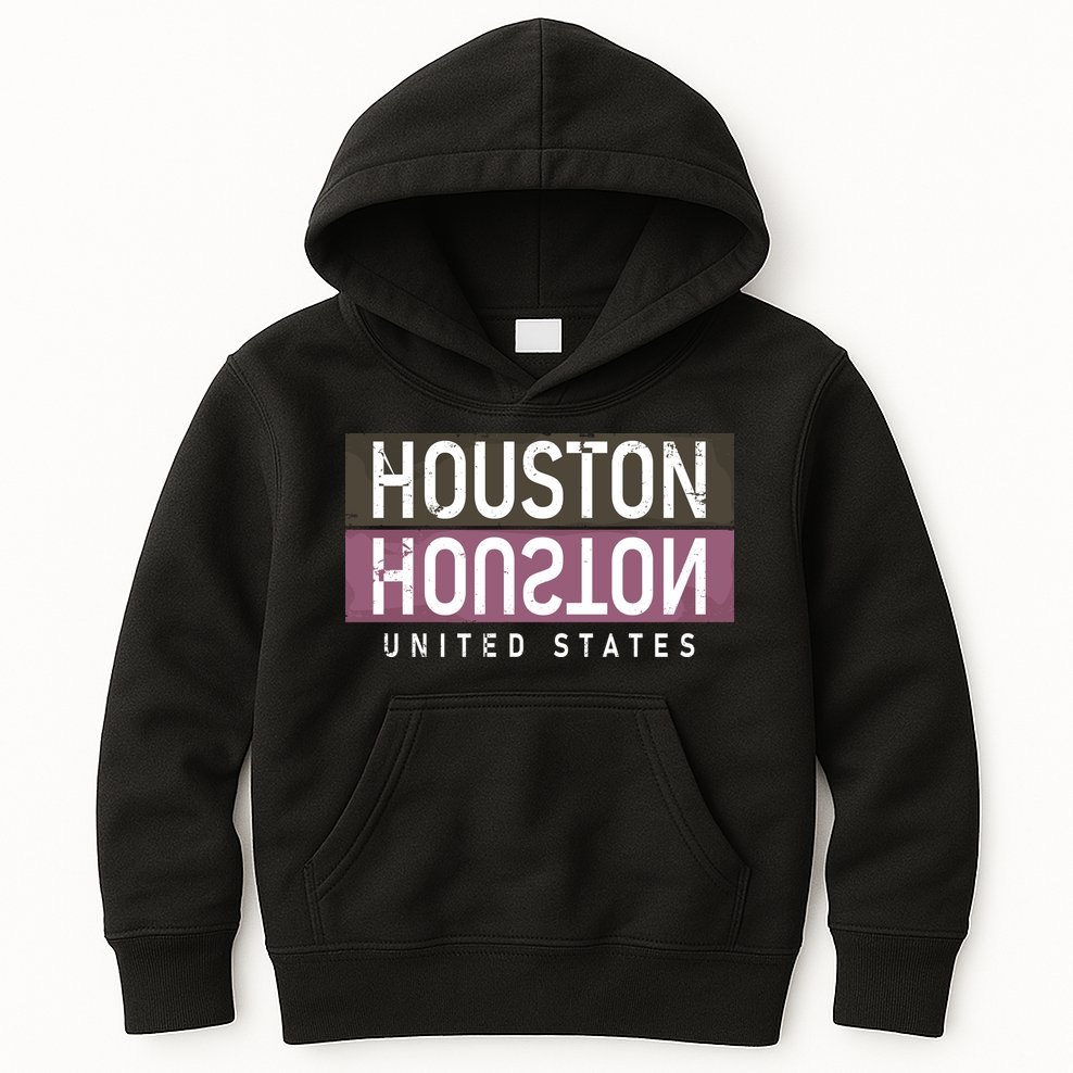 Houston Mirrored Logo Kids Hoodie