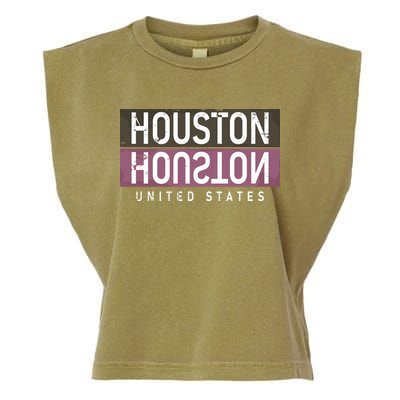 Houston Mirrored Logo Garment-Dyed Women's Muscle Tee