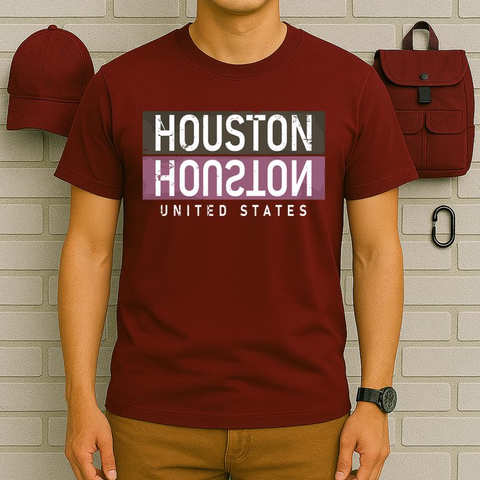 Houston Mirrored Logo T-Shirt