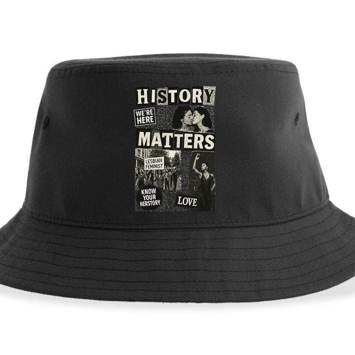 History Matters Lesbian Feminist Pride Design Sustainable Bucket Hat