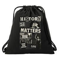 History Matters Lesbian Feminist Pride Design Drawstring Bag