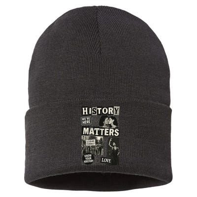History Matters Lesbian Feminist Pride Design Sustainable Knit Beanie