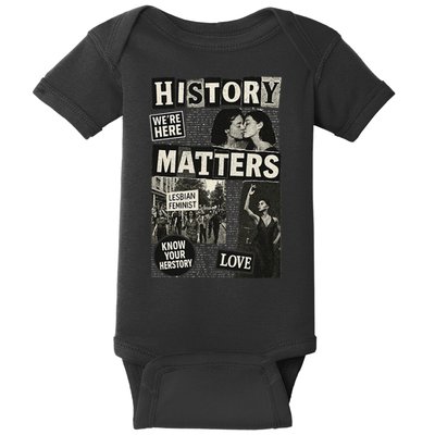 History Matters Lesbian Feminist Pride Design Baby Bodysuit
