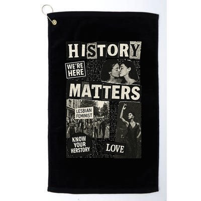 History Matters Lesbian Feminist Pride Design Golf Towel