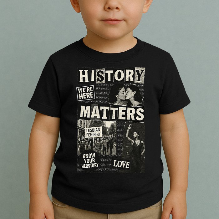 History Matters Lesbian Feminist Pride Design Toddler T-Shirt