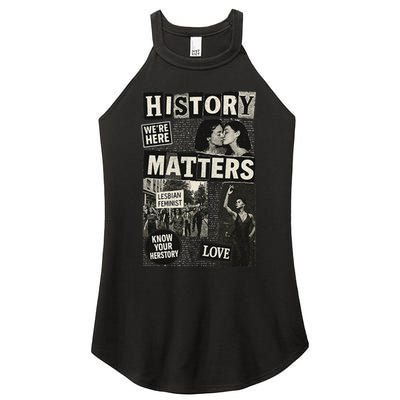 History Matters Lesbian Feminist Pride Design Women's Perfect Tri Rocker Tank