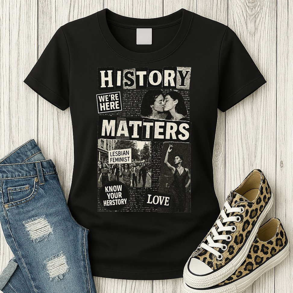 History Matters Lesbian Feminist Pride Design Womens T-Shirt