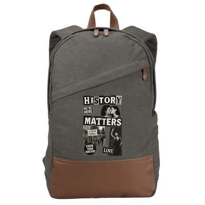 History Matters Lesbian Feminist Pride Design Cotton Canvas Backpack