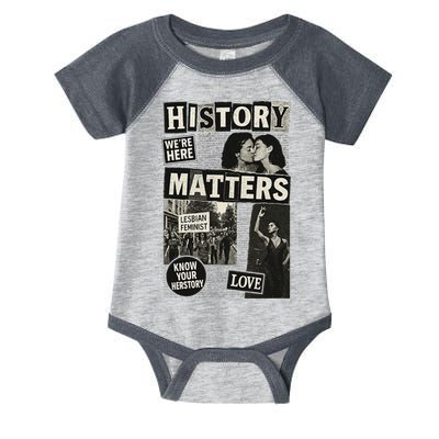 History Matters Lesbian Feminist Pride Design Infant Baby Jersey Bodysuit