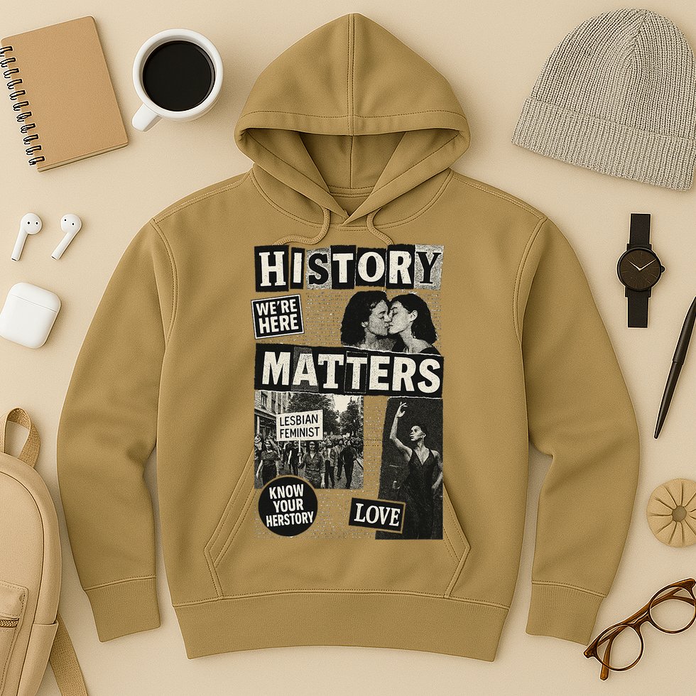 History Matters Lesbian Feminist Pride Design Hoodie