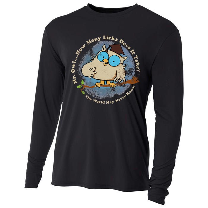 How Many Licks Does It Take Funny  Cooling Performance Long Sleeve Crew