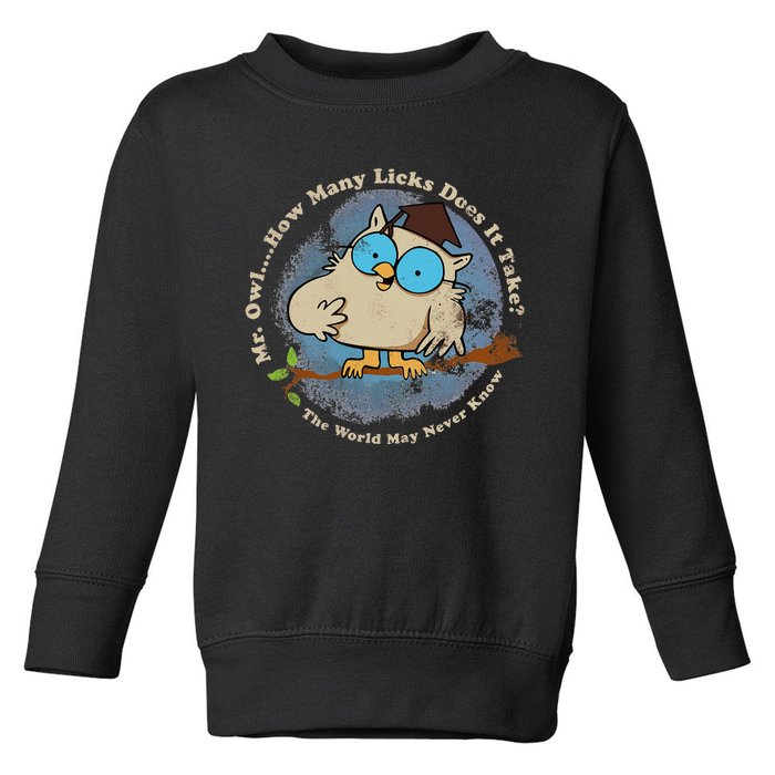 How Many Licks Does It Take Funny  Toddler Sweatshirt