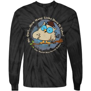 How Many Licks Does It Take Funny  Tie-Dye Long Sleeve Shirt