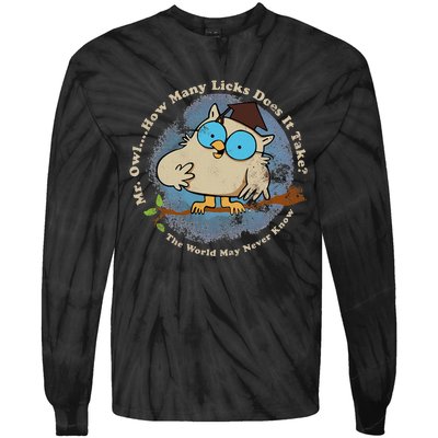 How Many Licks Does It Take Funny  Tie-Dye Long Sleeve Shirt