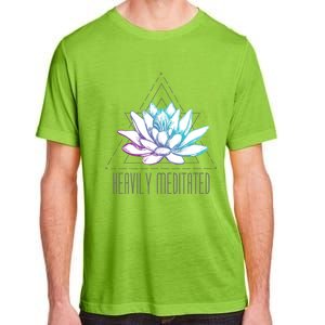 Heavily Meditated Lotus Minimalist Meditation Spiritual Gift Adult ChromaSoft Performance T-Shirt