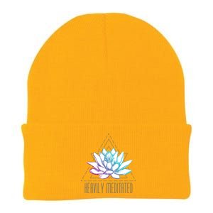 Heavily Meditated Lotus Minimalist Meditation Spiritual Gift Knit Cap Winter Beanie