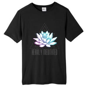 Heavily Meditated Lotus Minimalist Meditation Spiritual Gift Tall Fusion ChromaSoft Performance T-Shirt