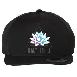 Heavily Meditated Lotus Minimalist Meditation Spiritual Gift Wool Snapback Cap